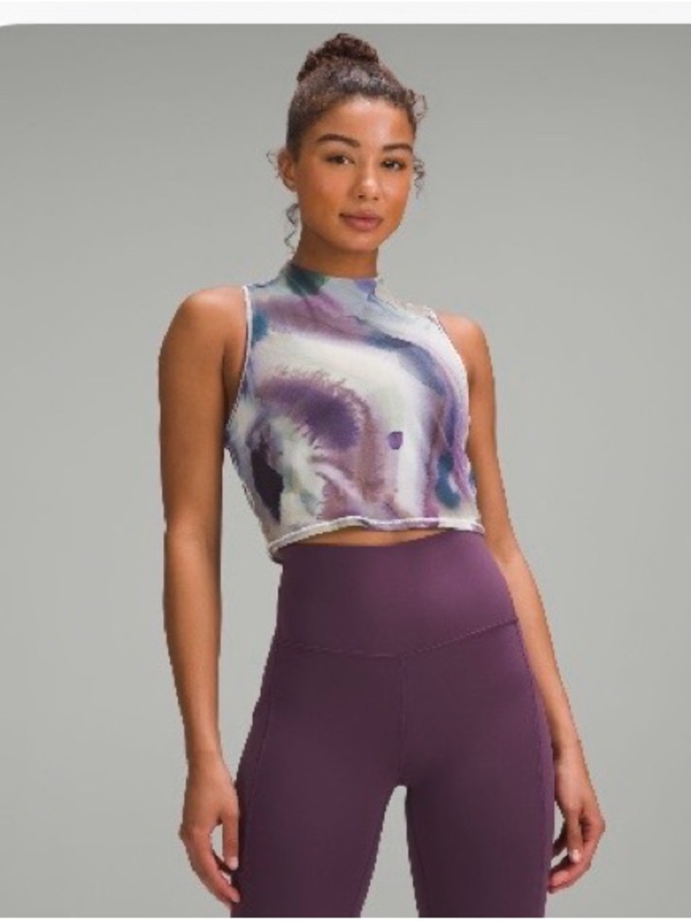 Lululemon Keyhole Mesh Tank Top
Colour Ink Islands Mauve Multi